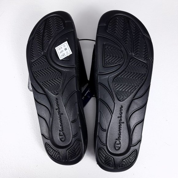 Champion Women's Black Mega Slide Slip-on Adjustable Sandal - Picture 5 of 8